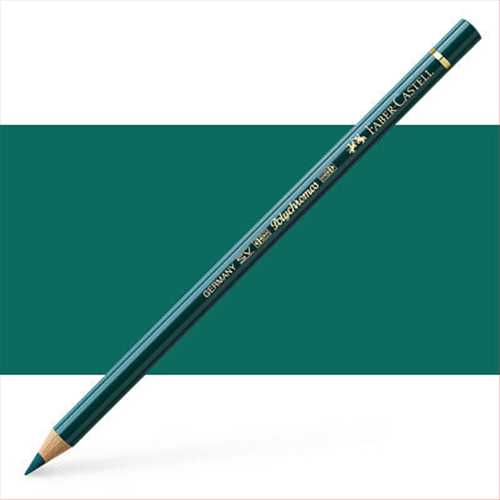 مداد پلی کروموس (پلی کروم) سبز کبالت (دیپ کبالت گرین) کد رنگ 158 (FABER-CASTELL POLYCHROMOS DEEP COBALT GREEN) فابر کاستل