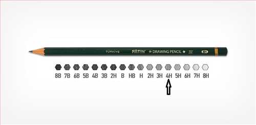 مداد مشکی طراحی  H4  فاتیح Fatih dereceli