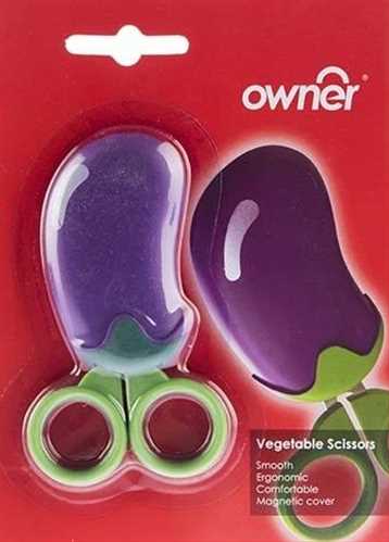 قیچی تیغه فلزی لبه گرد غلاف دار کوچک  مدل وجتبل (سبزیجات) اونر owner vegetable scissors 45007