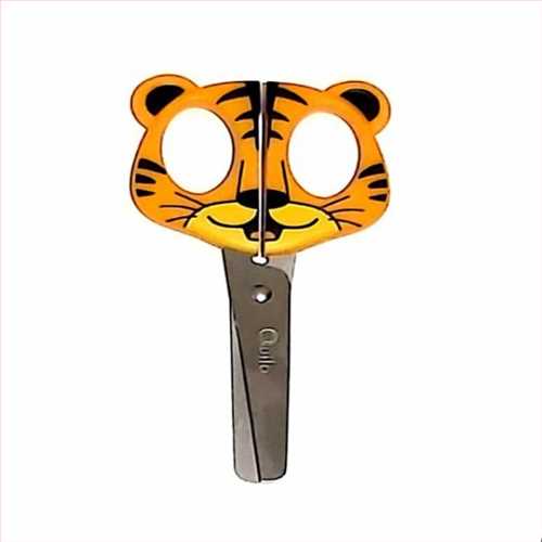 قیچی تیغه فلزی لبه گرد کوچک طرح تایگر(ببر)  مدل کیدز کویلو Quilo kids tiger scissors