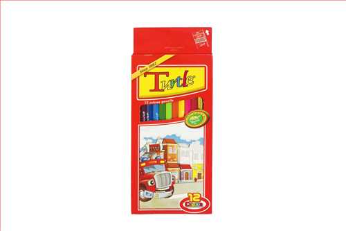 مداد رنگی 12 رنگ جعبه مقوایی کد 3601  ترتل (لاک پشت) پارس مداد pars medad 12 colour pencils