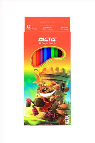 مداد رنگی 12 رنگ جعبه مقوایی فکتیس Factis 12 colours pencils