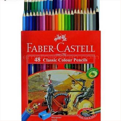 مداد رنگی 48 رنگ جعبه مقوایی مدل کلاسیک  شش ضلعی (Faber-Castell Classic 48 Color Pencil) فابر کاستل