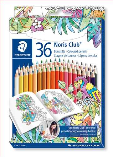 مداد رنگی 36 رنگ  مقوایی  آلمانی مدل نوریس کلاب D36 JB 144 استدلر Staedtler Noris club