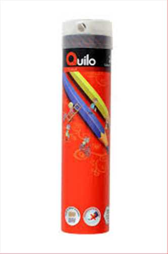 مداد رنگی 24  رنگ فلزی استوانه ای  تراش دار   مدل اسکول 634010 کویلو Quilo school 24 colour pencils