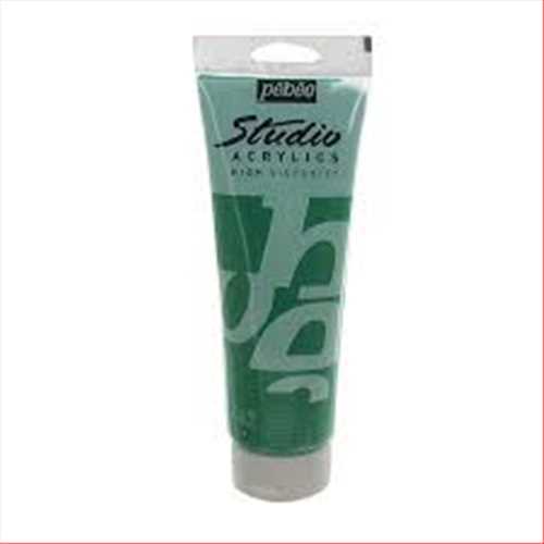 رنگ اکریلیک 250 میل سبز کد 42 مدل استدیو پ ب او pebeo 42 phthalo cyanine emerald Acrylics 250 ml