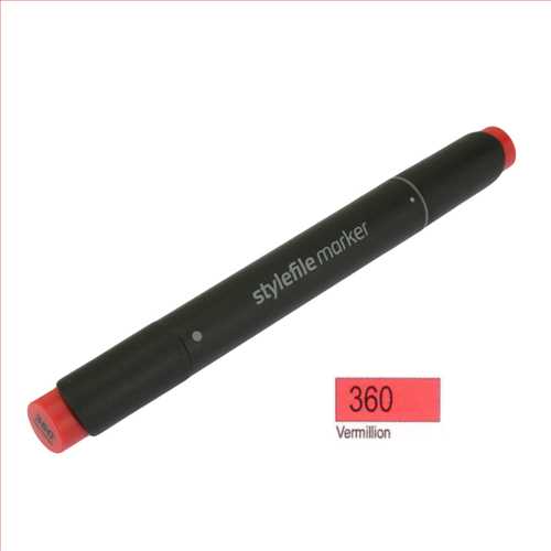 ماژیک راندو دوسر(طراحی) قرمز (ورمیلین) کدرنگ 360 (QUILO STYLEFILE MARKER VERMILION) کویلو