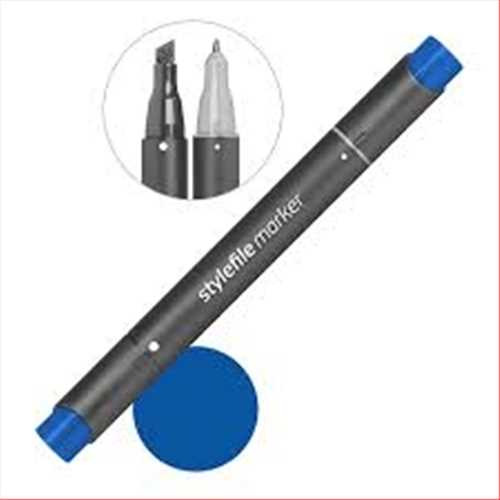 ماژیک  دوسر راندو (طراحی) آبی (ناپلئون بلو) کدرنگ 554 (QUILO STYLEFILE MARKER NAPOLEON BLUE) کویلو