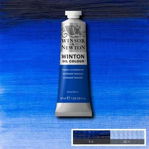 رنگ روغن تیوپی 37 میل آبی فرنچ الترامارین ( FRENCH ULTRAMARINE ) کد 21مدل وینتون (WINSOR WINTON OIL COLOUR FRENCH ULTRAMARINE) وینزور