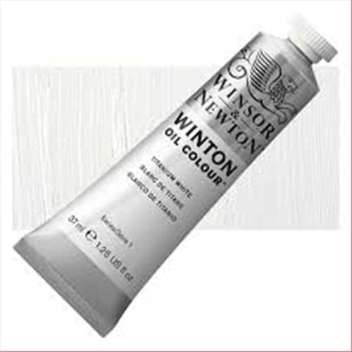 رنگ روغن  تیوپی 37 میل سفید تیتانیوم تیتانیوم وایت ( TITANIUM WHITE) کد 40 مدل وینتون  (WINSOR WINTON OIL COLOUR TITANIUM WHITE ) وینزور