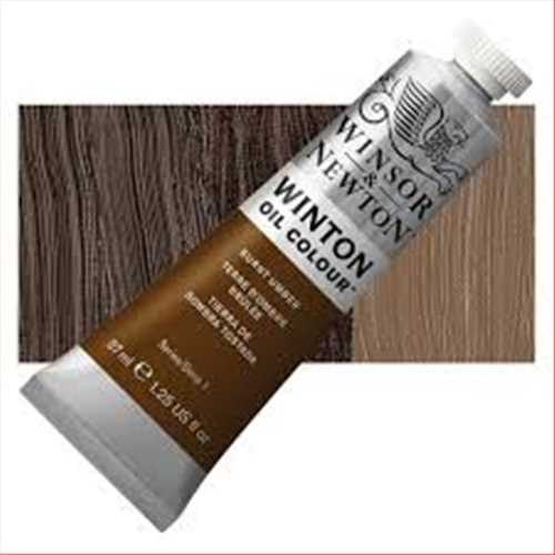 رنگ روغن تیوپی 37 میل قهوه ای برنت آمبر (BURNT UMBER)  کد 3 مدل وینتون ( WINSOR WINTON OIL COLOUR  BURNT UMBER) وینزور