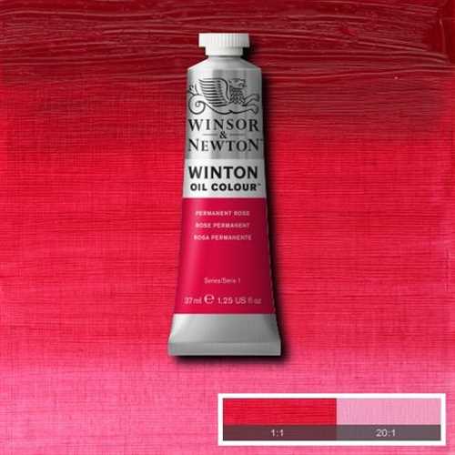 رنگ روغن تیوپی 37 میل قرمز پرمننت رز ( PERMANENT ROSE )  کد 49 مدل وینتون  (WINSOR WINTON OIL COLOUR PERMANENT ROSE ) وینزور