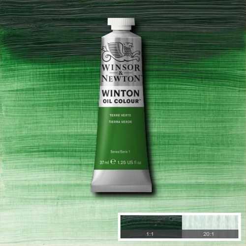 رنگ روغن تیوپی 37 میل سبز تر ورت (TERRE VERTE)  کد 39 مدل وینتون ( WINSOR WINTON OIL COLOUR TERRE VERTE ) وینزور