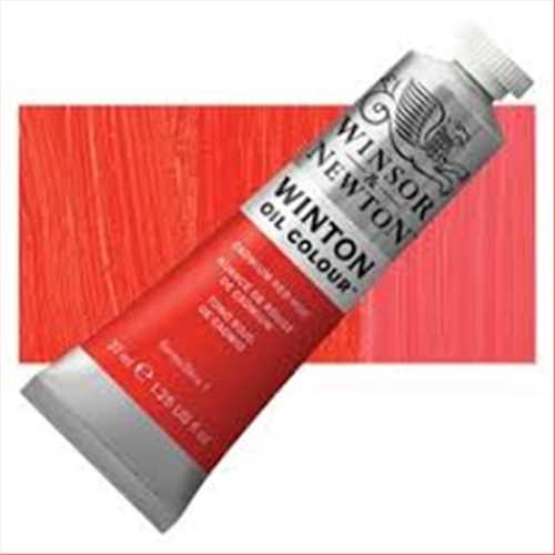 رنگ روغن تیوپی 37 میل قرمز کادمیوم رد هیو ( CADMIUM RED HUE)  کد 5 مدل وینتون  (WINSOR WINTON OIL COLOUR CADMIUM RED HUE ) وینزور