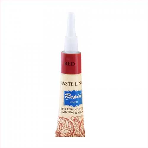 خمیر دورگیر  21 میل (لاینر ویترای) رنگ قرمز(رد) رپین REPIN  PASTE LINER RED 21 ml