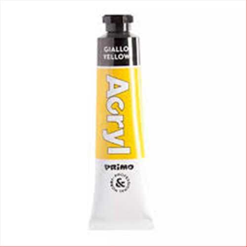 رنگ اکریلیک تیوپی 18 میل رنگ زرد (جیالو یلو) پریمو primo giallo Acryl