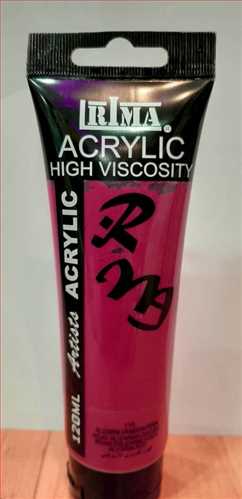 رنگ اکریلیک120 میل زرشکی آلیزارین کریمسون پرم کد116 LA120 (Rima Acrylic high viscosity alizarin crimson perm) ریمانو