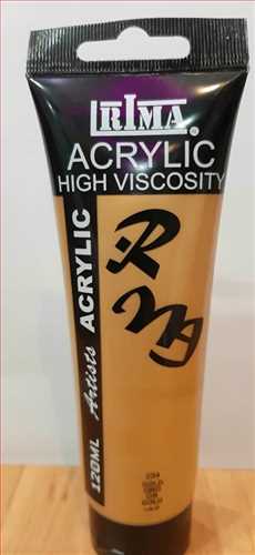 رنگ اکریلیک 120 میل طلایی (گلد) کدرنگ 234 (Rima high viscosity gold Acrylic) ریمانو