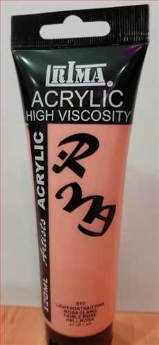 رنگ اکریلیک 120 میل صورتی (لایت پرتریت پینک) کدرنگ 810 (Rima high viscosity light portrait pink ACrylic) ریمانو