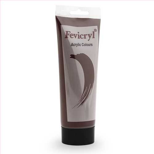 رنگ اکریلیک 120 میل قهوه ای  (برنت آمبر) (Fevicryl Acrylic colour burnt umber) کد AC19 فیویکرل