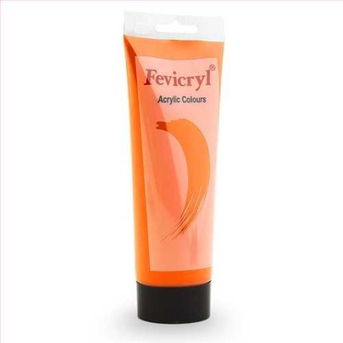 رنگ اکریلیک 120 میل نارنجی (کادمیوم ارنج) (Fevicryl Acrylic colours cadmium orange)  کد AC 09 فیویکرل