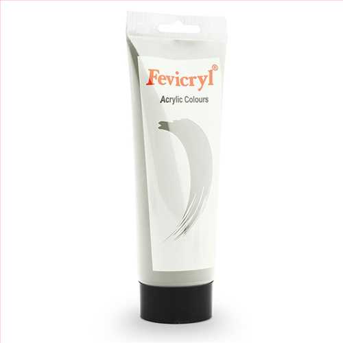 رنگ اکریلیک 120 میل طوسی نقره ای روشن (پئوتر) (Fevicryl Acrylic colours pewter)  کد AC 48 فیویکرل