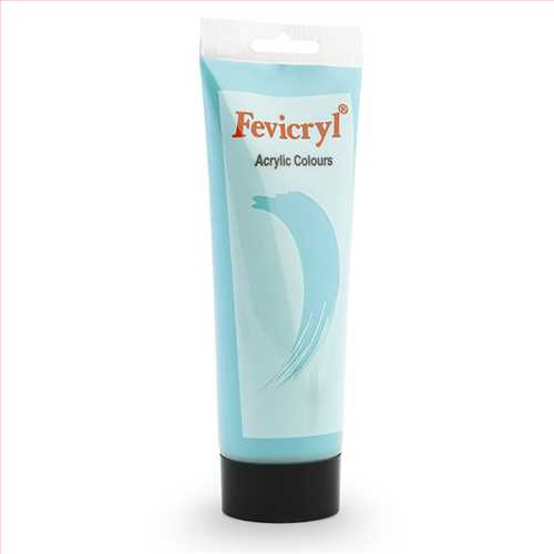 رنگ اکریلیک 120 میل آبی آسمانی (اسکای بلو) (Fevicryl Acrylic colours sky blue)  کد AC28 فیویکرل