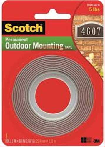 چسب دو طرفه فوم دار مشکی  قطر 3 سانتی قابل استفاده درمحیط سرباز اسکاچ SCOTCH PERMANENT OUTDOOR MOUNTING TAPE