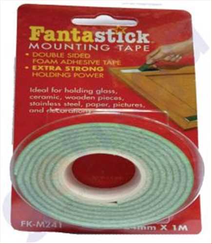 چسب دو طرفه فوم دار سفید قطر 1 سانتی مدل FK-M121 فنتاستیک FANTASTICK MOUNTING TAPE