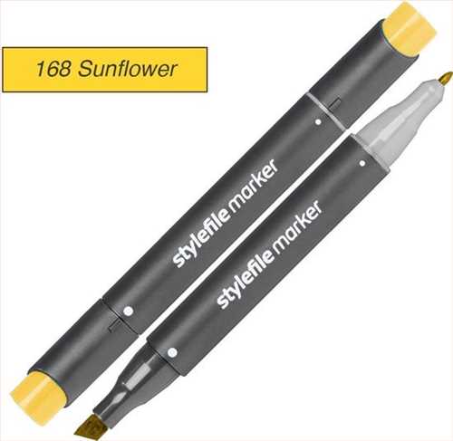 ماژیک دوسر راندو (طراحی) زرد (سان فلاور) کد رنگ 168 (QUILO STYLEFILE MARKER  SUN FLOWER) کویلو