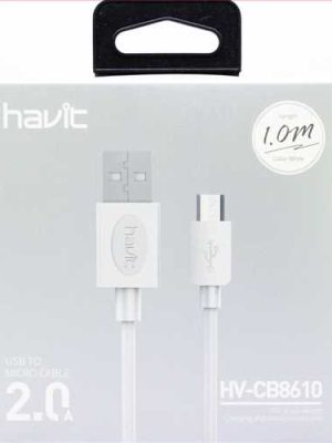 بسته کابل شارژ میکرو یو اس بی Havit  مدل HV-CB8610 برای اندروید USB2 (هویت)