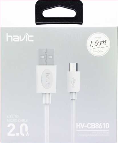 بسته کابل شارژ میکرو یو اس بی Havit  مدل HV-CB8610 برای اندروید USB2 (هویت)