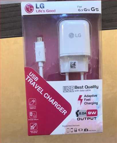 بسته شارژر ال جی برای اندروید مدل پکدار (Fast charge) LG Mobile Charger