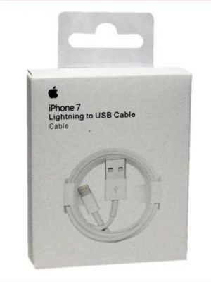 بسته کابل شارژ  آیفون  (یک متری ) lighting to usb iphone cable