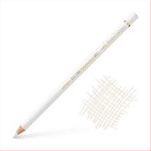 مداد پلی کروموس (پلی کروم) سفید (وایت) کد رنگ  101 (FABER CASTELL POLY CHROMOS WHITE) فابر کاستل