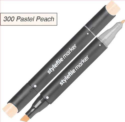 ماژیک دوسر راندو (طراحی) (رنگ پوست) هلویی (پاستل پیج) کدرنگ 300 (QUILO STYLEFILE MARKER PASTEL PEACH) کویلو