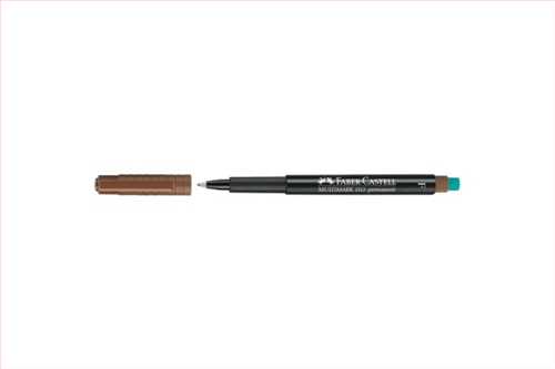 ماژیک پرمننت چند منظوره قطر نوشتار F  پاکن دار رنگ مشکی (FABER-CASTELL MULTI MARK 1513 PERMANENT) فابر کاستل