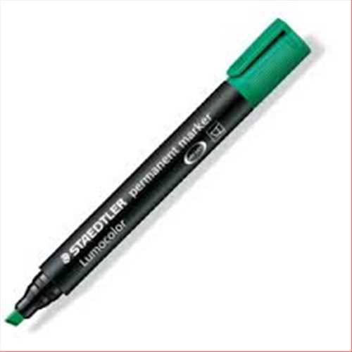 ماژیک پرمننت نوک تخت سبز مدل لوموکالر استدلر STAEDTLER PERMANENT MARKER LUMOCOLOR