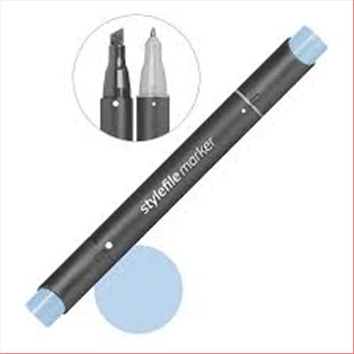 ماژیک دو سر راندو (طراحی) آبی (اسکای بلو)  کدرنگ 510(QUILO STYLEFILE MARKER SKY BLUE) کویلو