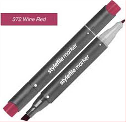 ماژیک دوسر راندو(طراحی) قرمز (واین رد) کدرنگ 372 (QUILO STYLEFILE MARKER WINE RED) کویلو