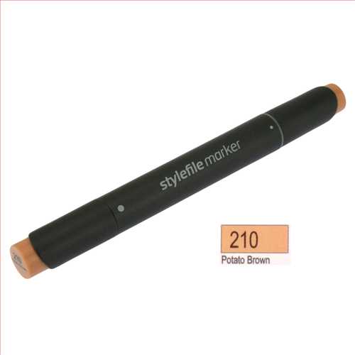 ماژیک دوسر راندو(طراحی) قهوه ای (پوتتو بران ) کدرنگ210 (QUILO STYLEFILE MARKER POTATO BROWN) کویلو