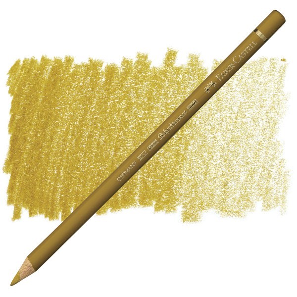 مداد پلی کروموس (پلی کروم) زیتونی (گرین گلد) کد رنگ 268 (FABER-CASTELL POLYCHROMOS GREEN GOLD) فابر کاستل