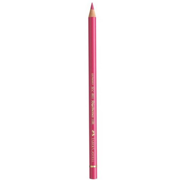 مداد پلی کروموس (پلی کروم) صورتی (رز کارمین) کد رنگ 124 ( FABER-CASTELL POLYCHROMOS ROSE CARMINE) فابر کاستل