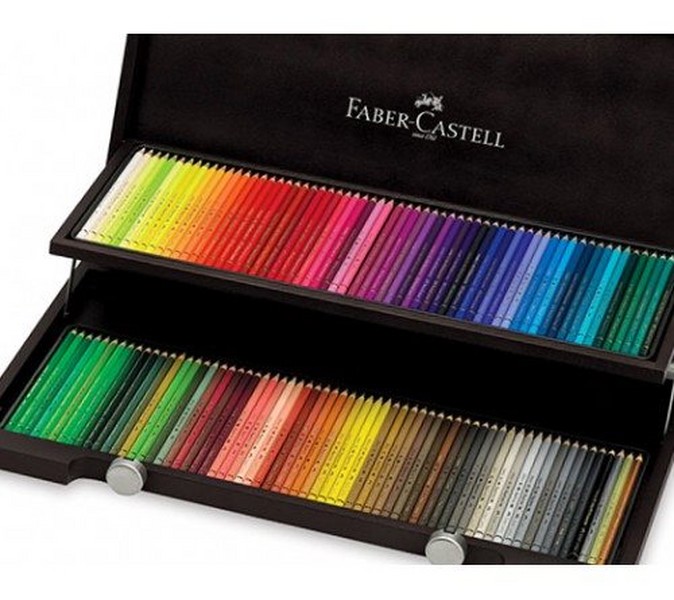 مداد رنگی 120 رنگ جعبه چوبی مدل پلی کروموس (Faber castell polychromos colour pencils) کد 110013 فابر کاستل