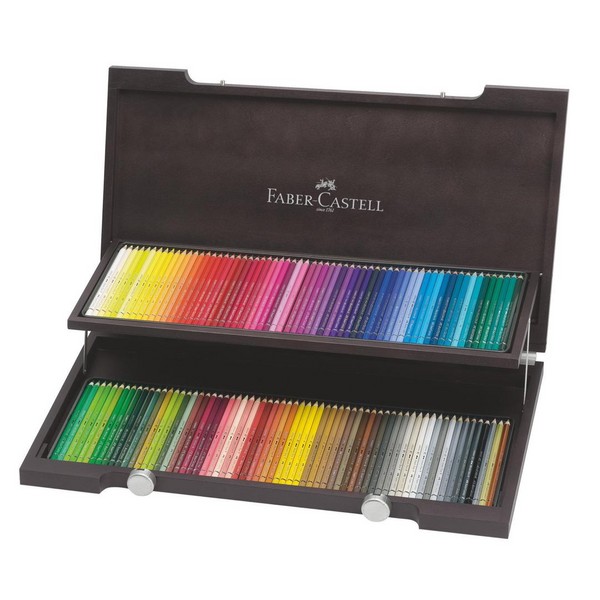 مداد رنگی 120 رنگ جعبه چوبی مدل پلی کروموس (Faber castell polychromos colour pencils) کد 110013 فابر کاستل