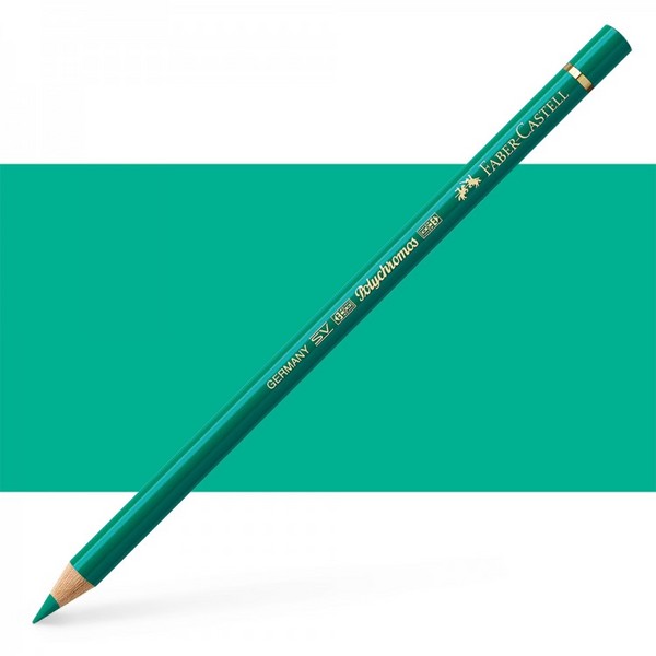 مداد پلی کروموس (پلی کروم) سبز (فتالو گرین) کد رنگ 161 (FABER-CASTELL POLYCHROMOS PHTHALO GREEN) فابر کاستل