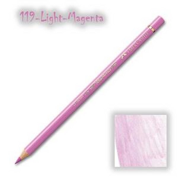 مداد پلی کروموس (پلی کروم) سرخابی روشن (لایت مجنتا) کد رنگ 119(FABER-CASTELL POLYCHROMOS LIGHT MAGENTA) فابر کاستل