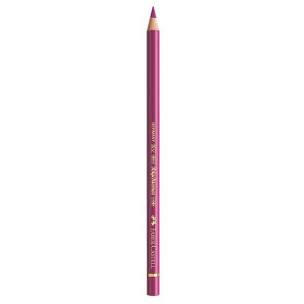 مداد پلی کروموس (پلی کروم) صورتی (میدل پرپل پینک) کد رنگ 125 (FABER-CASTELL POLYCHROMOS MIDDLE PURPLE PINK) فابر کاستل