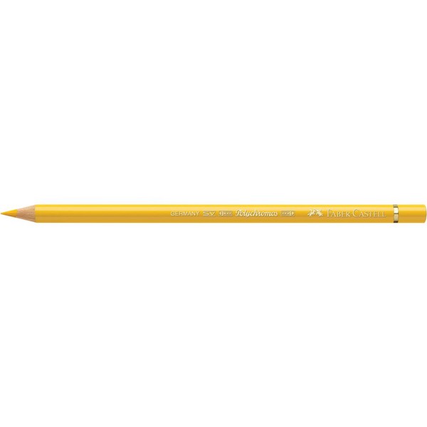 مداد پلی کروموس (پلی کروم) زرد (لایت کروم یلو) کد رنگ  106 (FABER CASTELL POLY CHROMOS LIGHT CHROME YELLOW) فابر کاستل