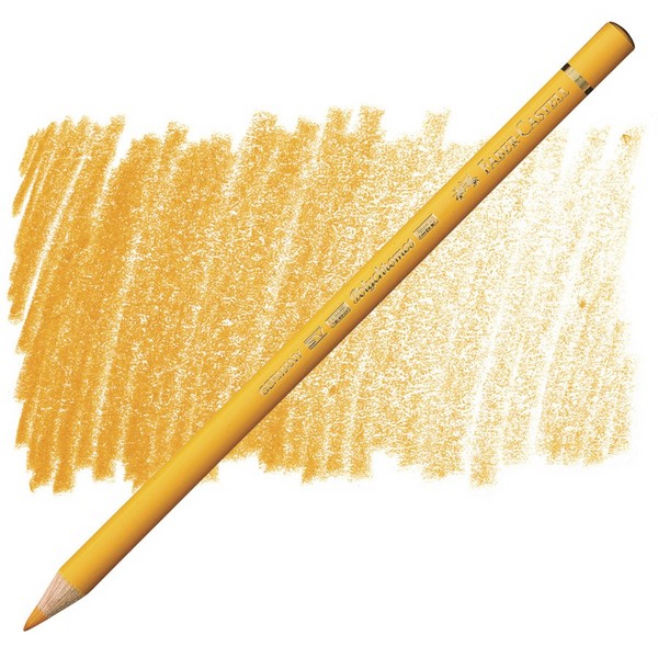 مداد پلی کروموس (پلی کروم) نارنجی (دارک کروم یلو) کد رنگ 109(FABER-CASTELL POLY CHROMOS DARK CHROME YELLOW)  فابر کاستل